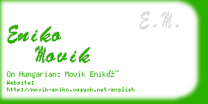 eniko movik business card